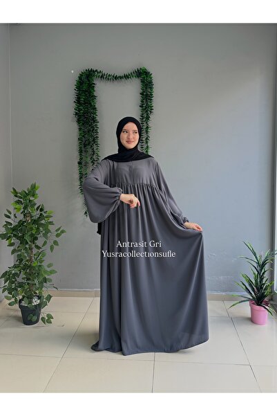 Yüsra Collection Ferace Hijab Violet Dress