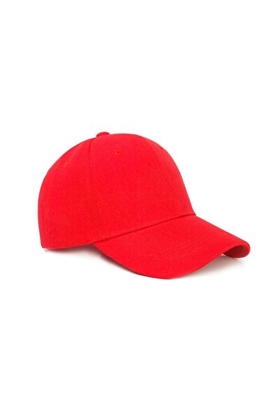 zadenza gold Unisex Adjustable Hat Solid Color Hat Basic Hat Cotton Red Hat