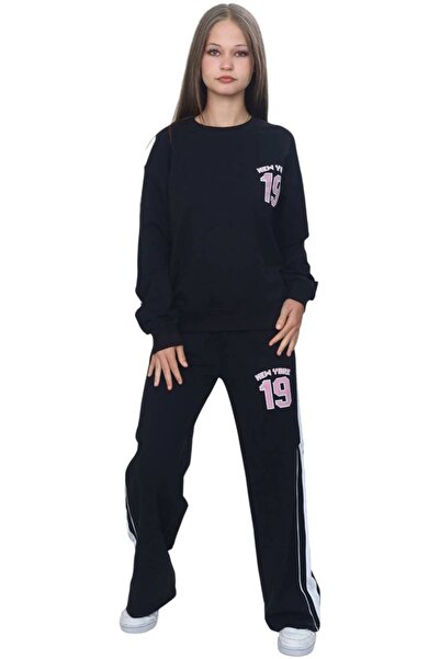 diamondstar Girl's Striped and Printed Suit with Piping, Age 7/16