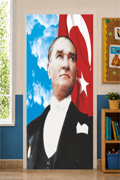 PROMISEBACKDROP2 زينة باب مرنة مقاس 190x75 سم، غطاء باب من القماش، غطاء باب أ...
