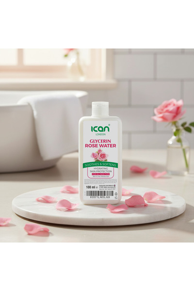 Ican London Rose Water Glycerine 100ml | Hydrating Skin Moisturizer for Face & Body
