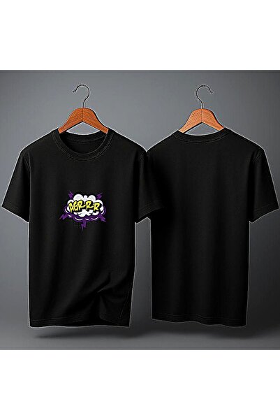 ELFERA Agrr Funny Explosion Cloud Pop Black Printed Tshirt