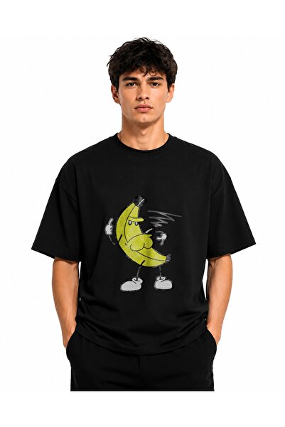 Inscriptie Tricou Unisex Bumbac Premium Casual " Banana Fuck You "