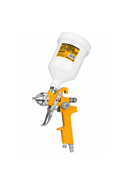 DINGQI Pistol pneumatic de vopsit cu rezervor superior de 600 ml, duză de 1,5...