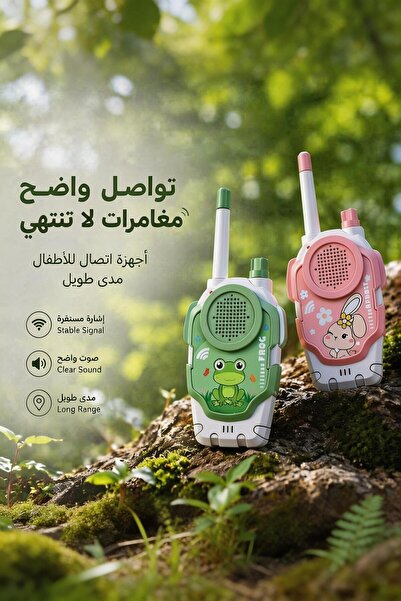HQ-GAMING عبوة من هاتفين للأطفال قابلين لإعادة الشحن، ألعاب تفاعلية للتخييم و...