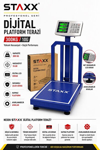 STAXX POWER 300 KG Dijital Platform Terazi | Profesyonel Elektronik Baskül | ...