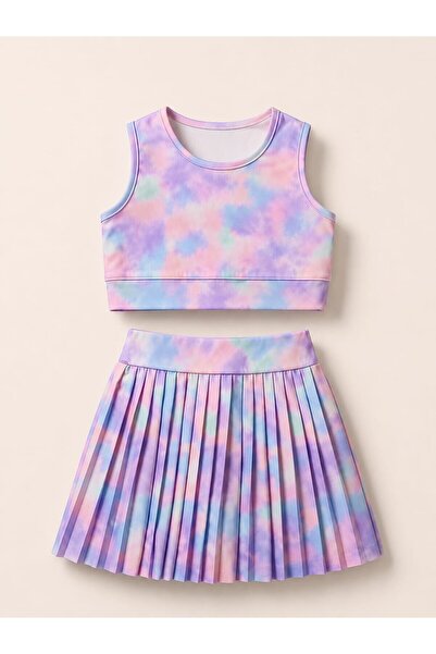My Kids Wear Kız Cocuk Sort Eteklı Mayo Takımı 4 -16 Yas 12869