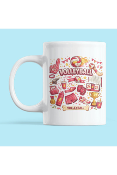 Nino Store Volleyball Themed Mug |   Women's Volleyball Design Coffee Cup 300...
