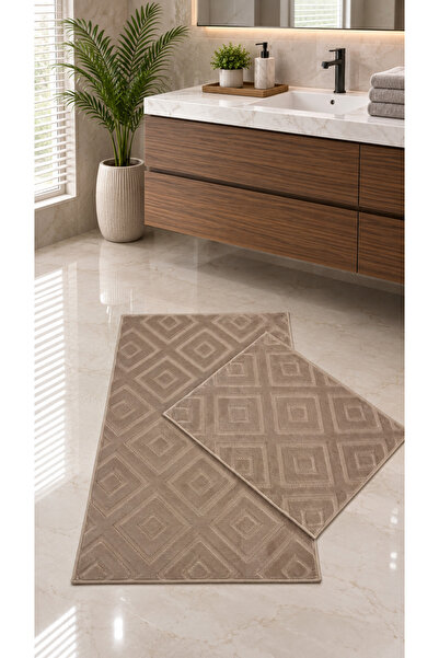 Loselya 2-Piece Washable Non-Slip Base Bathroom Mat Set