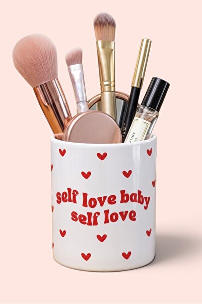 Cool Stuff Studio Self Love Decorative Pen Holder & Makeup Brush Holder Organ...