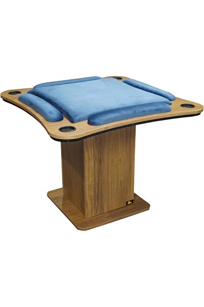 Generic Point Plus Plot Curved Table with Drawer for Game Storage - Sky