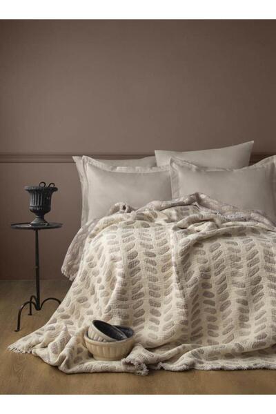 Apricitas HOME Enna Beige Double Muslin Single Bedspread