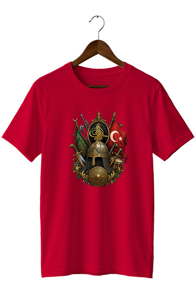 remonz Ottoman Empire Tughra and Warrior Symbols Printed Unisex T-Shirt – Des...