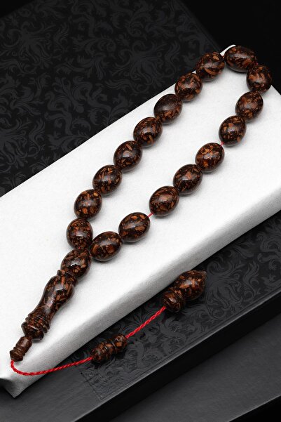 Alibaba Doğaltaş Maskot Efe Tarçın Ağacı Kabuğu Tesbih 12 x 15 mm Beyzi Kesim...