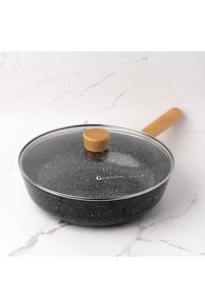 goldmann Cast aluminum wok pan, 30x8.5 cm, Goldmann, ceramic coating, soft to...
