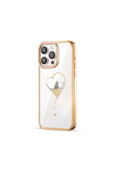 Kingxbar Θήκη συμβατή με iPhone 15 Pro, πολυκαρβονική, Χρυσό - χρυσό