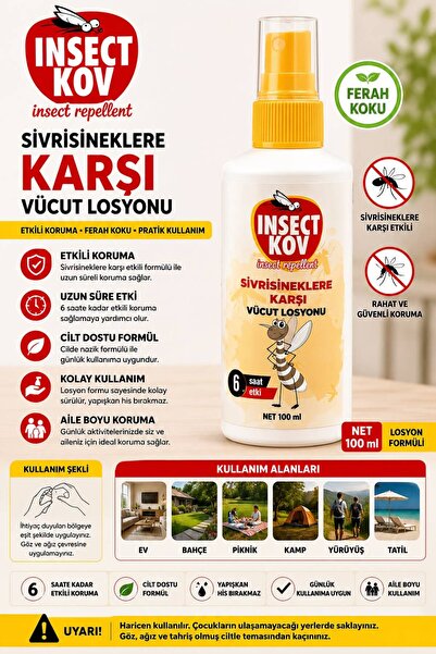 Genel Markalar Sivrisinek Kovucu Vücut Losyonu 100 ml | 6 Saat Etkili Böcek K...