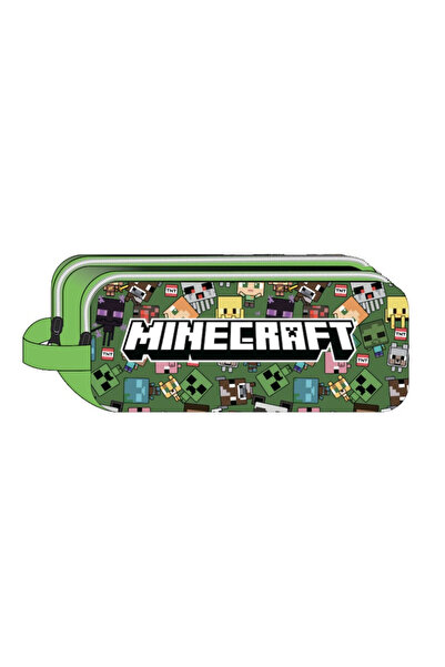 MINECRAFT Κασετίνα με σχέδια χαρακτήρων, με 2 θήκες, 23 εκ.