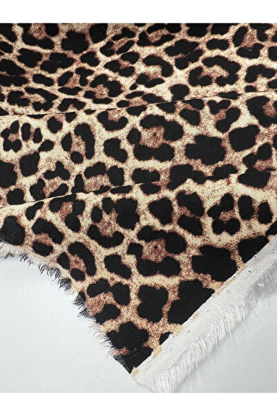 ELNA KUMAŞ Leopar Baskılı Viskon Kumaş – Dökümlü Elbiselik | 150 cm En