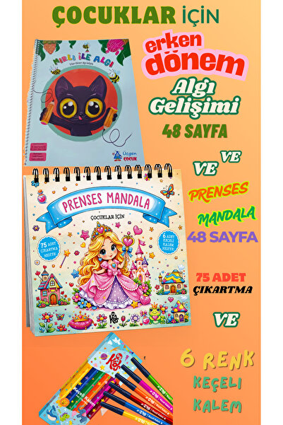 Üçgen Çocuk Anasınıfı Okul öncesi 1. 2 sınıf ALGI GELİŞİMİ-PRENSES Mandala Bo...