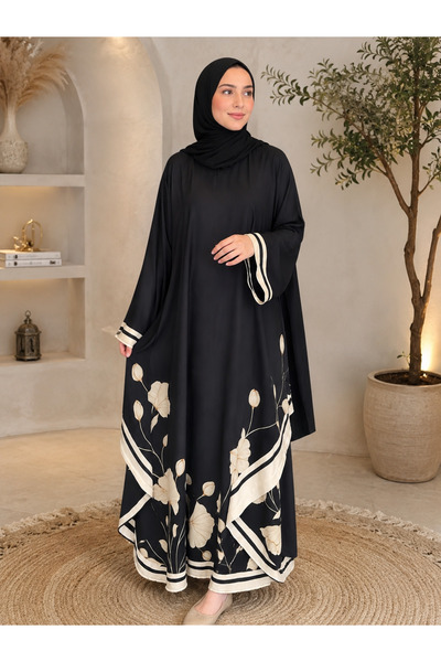 Melike Tatar Çiçekli Kaftan Elbise