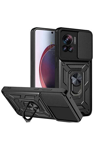 Techsuit Case for Motorola Edge 30 Ultra, CamShield Series, blue - black