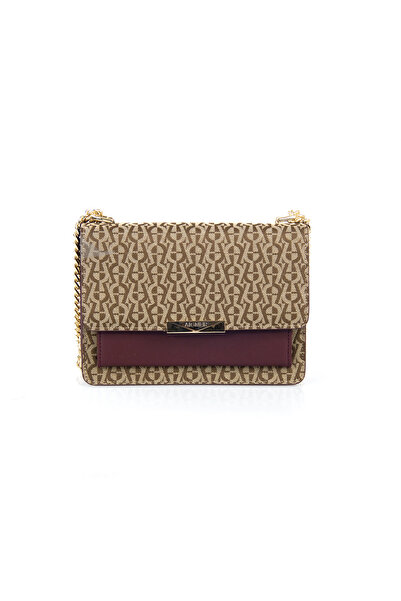 Aigner حقيبة نسائية كلاسيكية جديدة من AG بتصميم منقوش وسلسلة، حقيبة كتف صغيرة...