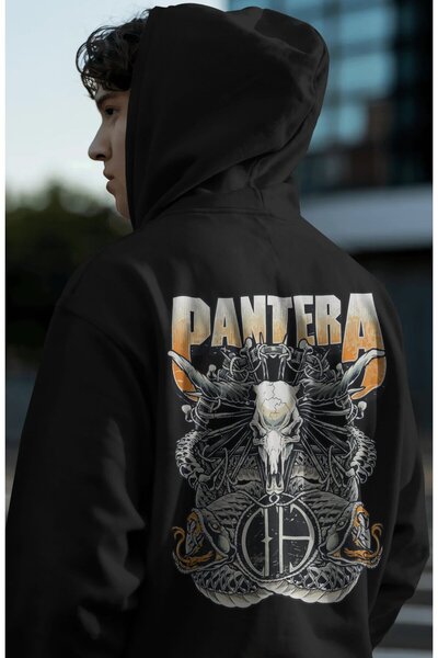 SEVBANO Pantera rok metal muzički bend, unisex oversize premium hoodie sa zad...
