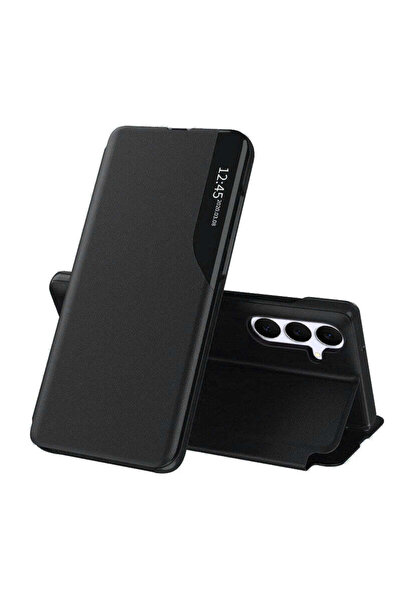 Techsuit Husă pentru Samsung Galaxy S25 FE, Seria eFold, mov - negru