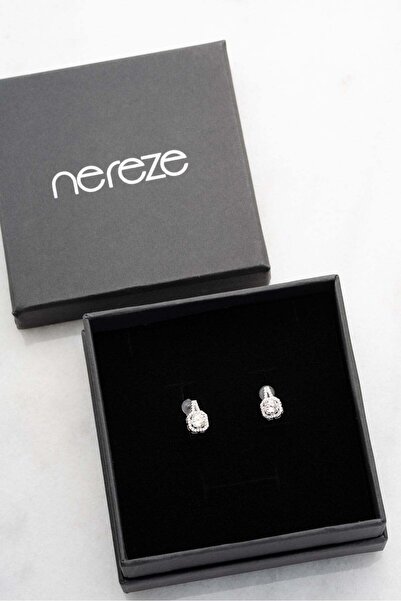 Nereze 925 Ayar Gümüş Sertifikalı Mozanit Taşlı Elmas Montür Küpe