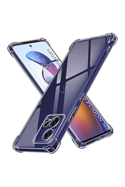 Techsuit Husă pentru Motorola Edge 30 Fusion, din silicon transparent, rezist...