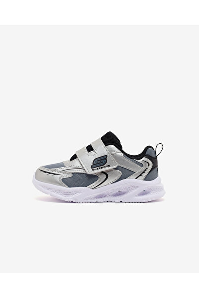 SKECHERS METEOR-LIGHTS - GLOW SPIKE Küçük Erkek Çocuk Gri Işıklı Spor Ayakkab...