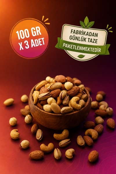 ALİŞ KURUYEMİŞ KARIŞIK KURUYEMİŞ 100gr X 3 ADET PREMİUM