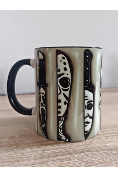 Mugs and love Halloween baskı premium kupa