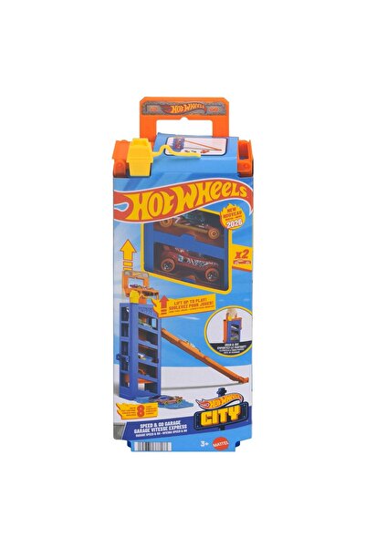 HOT WHEELS Set de joaca cu 2 masini, Hot Wheels, Mini Garage Speed&Go Garage,...