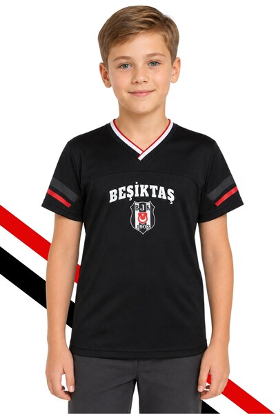 Beşiktaş Αθλητικό T-Shirt - Μαύρο - Κανονική εφαρμογή