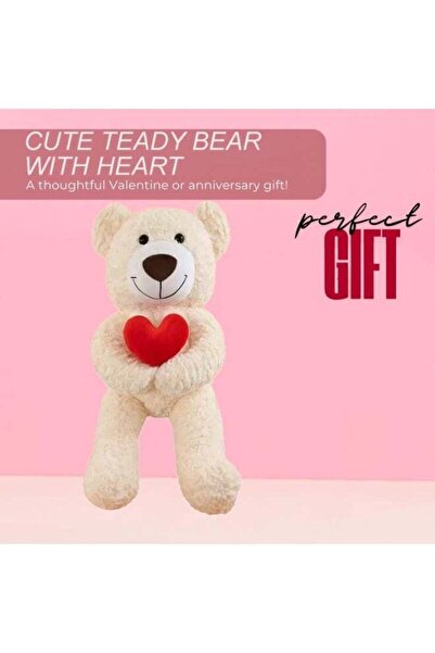 Home Smart Cute Teddy Bear Holding Red Heart 50 cm, Ideal Gift for Valentine, Anniversary, Birthday