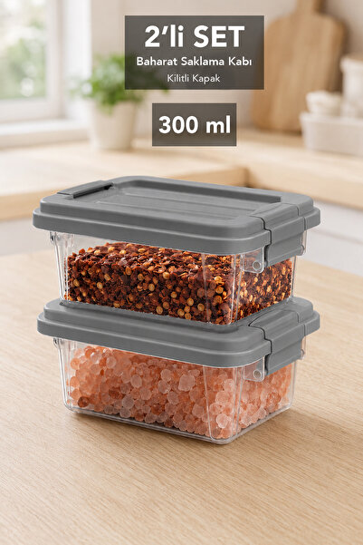 Meleni Home 2-Piece Mini Spice Storage Container - Kitchen Pantry Organizatio...