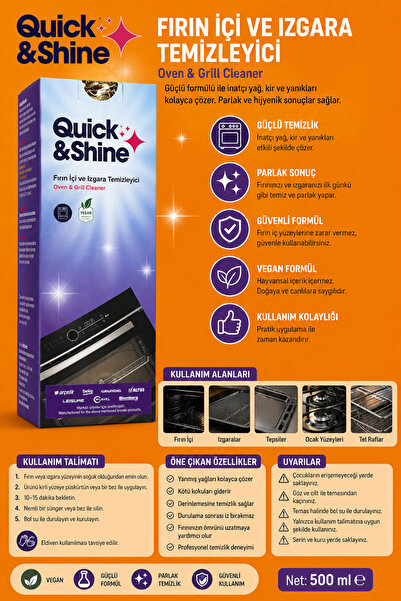 Arçelik Quick & Shine Fırın İçi ve Izgara Temizleyici