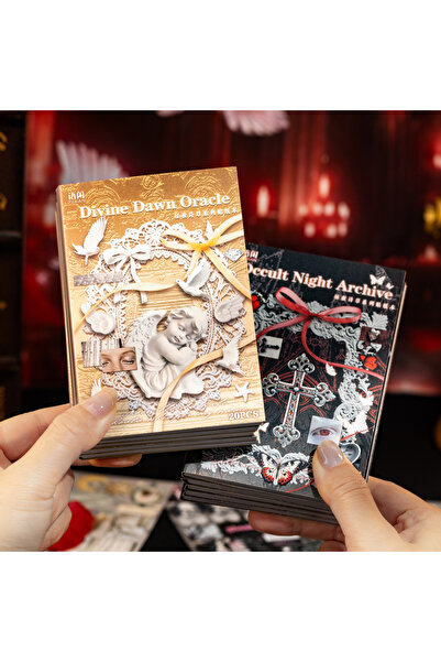 Choice AB 20sheets Day Night Poetry Series retro Ins Gothic style die-cutting...