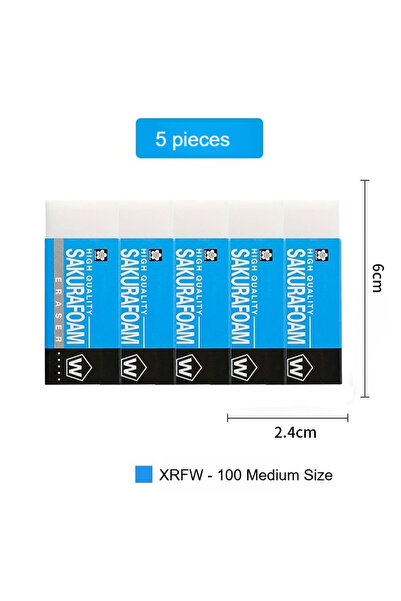 Choice13 Medium 5pcs Japan SAKURA FOAM W-type High Quality Pencil Eraser Spec...