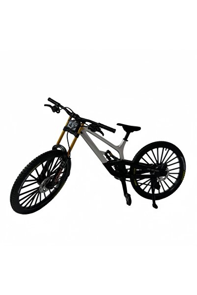 Choice Silver 1:8 Scale Die-Cast Alloy Downhill MTB Mini Model Full Suspensio...