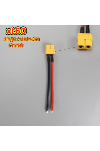 Choice1 موصل XT60 أنثى/ذكر مع سلك سيليكون 14 AWG، كابل موصل XT60 مزدوج (قطعة ...