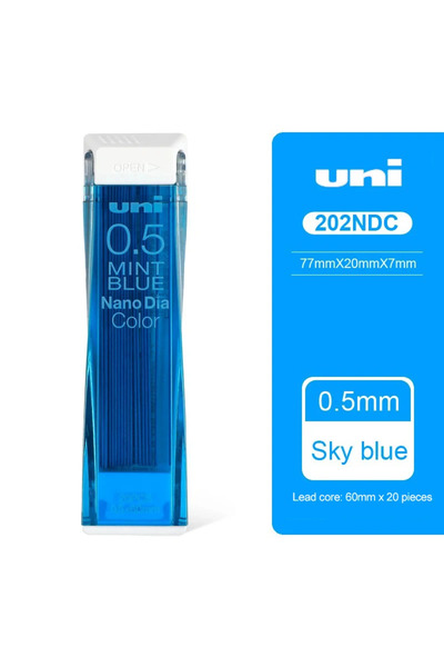 Choice7 أقلام رصاص ميكانيكية ملونة من نوع Uni Nano Dia Color 202NDC، لون أزرق...