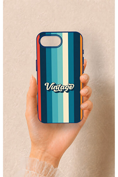 Vip Case iPhone 16E Uyumlu Vintage Desenli Silikon Kılıf