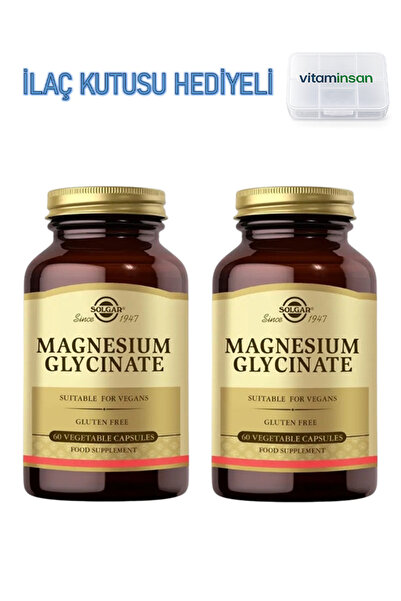 Solgar Magnesium Glycinate 2 Adet 60 Kapsül Ilaç Kutusu Hediyeli