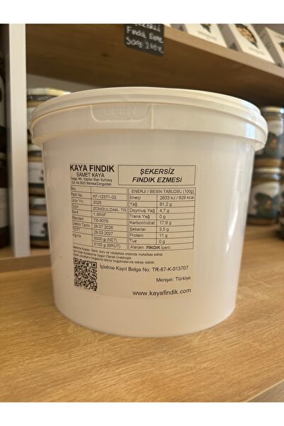 Şekersiz Fındık Ezmesi 5000 G