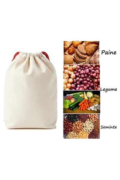 SyaMAG Sac de bumbac, pentru pâine, legume și semințe, 3,3 Litri