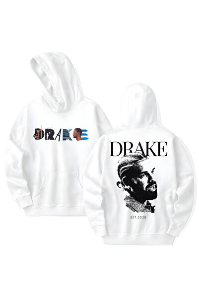 STİL-X Drake Printed Cotton Long Sleeve Hooded Sweatshirt with 3 Thread Count