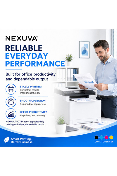 Nexuva مجموعة من 4 خراطيش حبر متوافقة عالية الإنتاجية TN273X لطابعات براذر